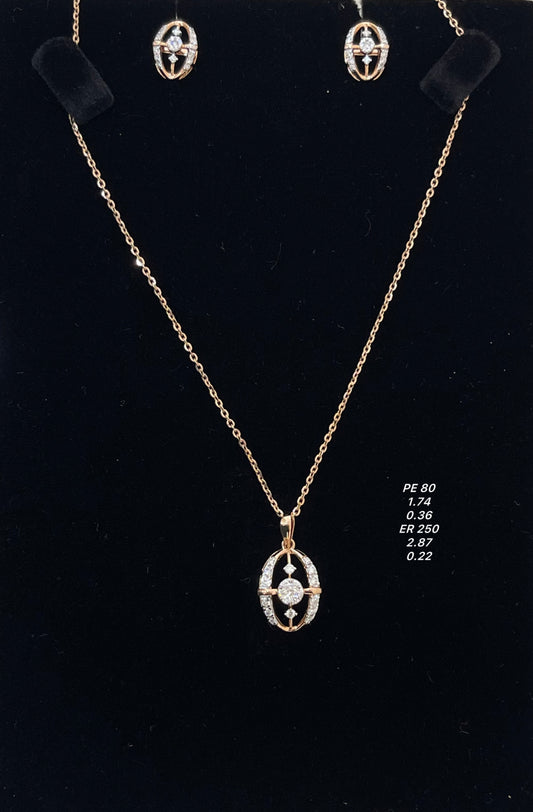 Pendant set 18kt PE00080 ER00250