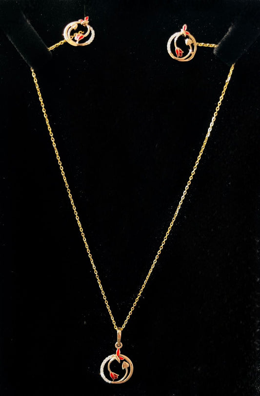 Pendant set 14kt PE00048 ER00188